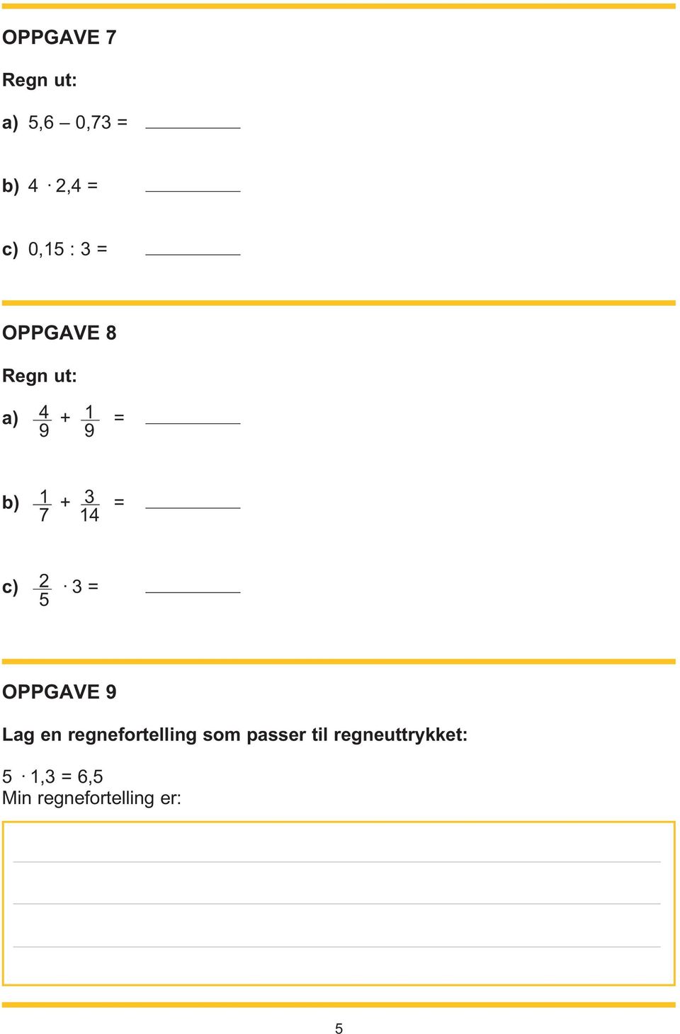 Nasjonale prøver Matematikk 7. trinn - PDF Gratis nedlasting