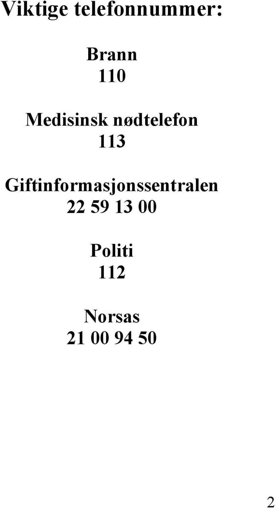 Giftinformasjonssentralen 22 59