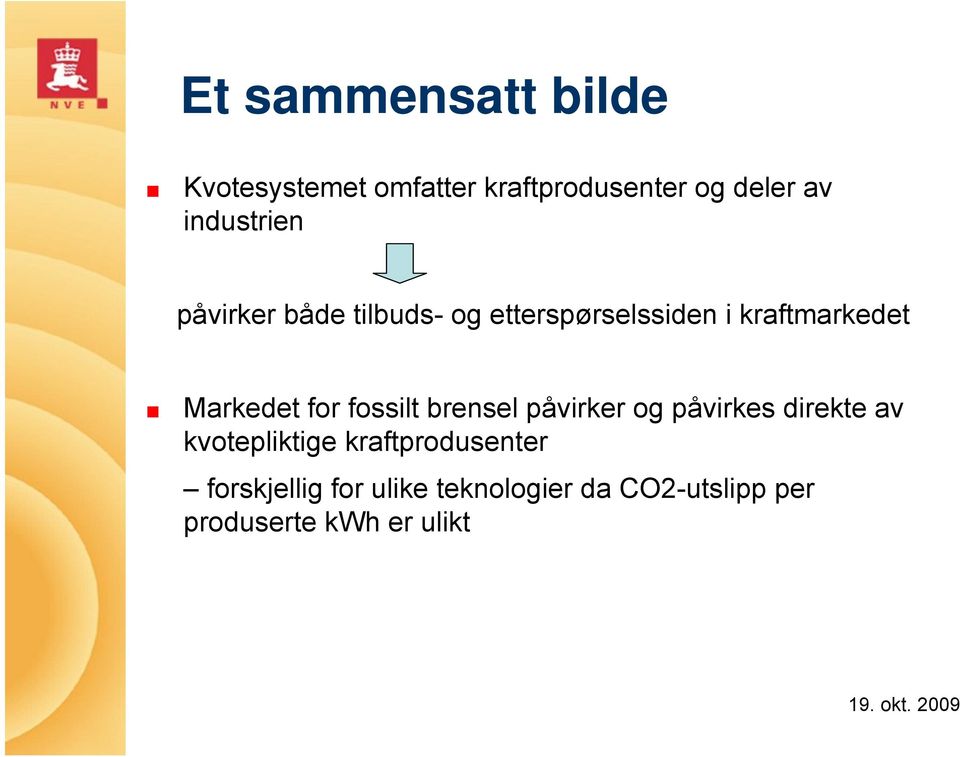 Markedet for fossilt brensel påvirker og påvirkes direkte av kvotepliktige