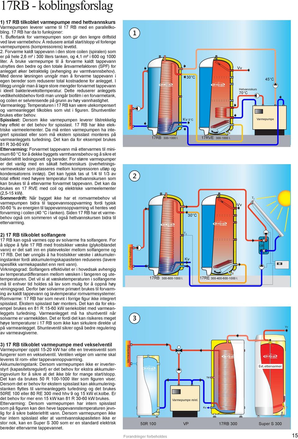 Forvarme kaldt tappevann i den store coilen (spiralen) som er på hele 2,6 m² i 300 liters tanken, og 4,1 m² i 600 og 1000 liter.