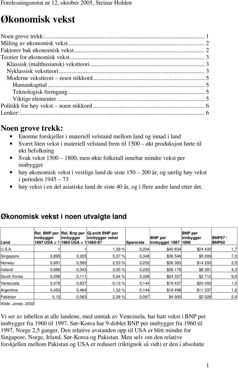 .. 5 Politikk for høy vekst noen stikkord... 6 Lenker:.