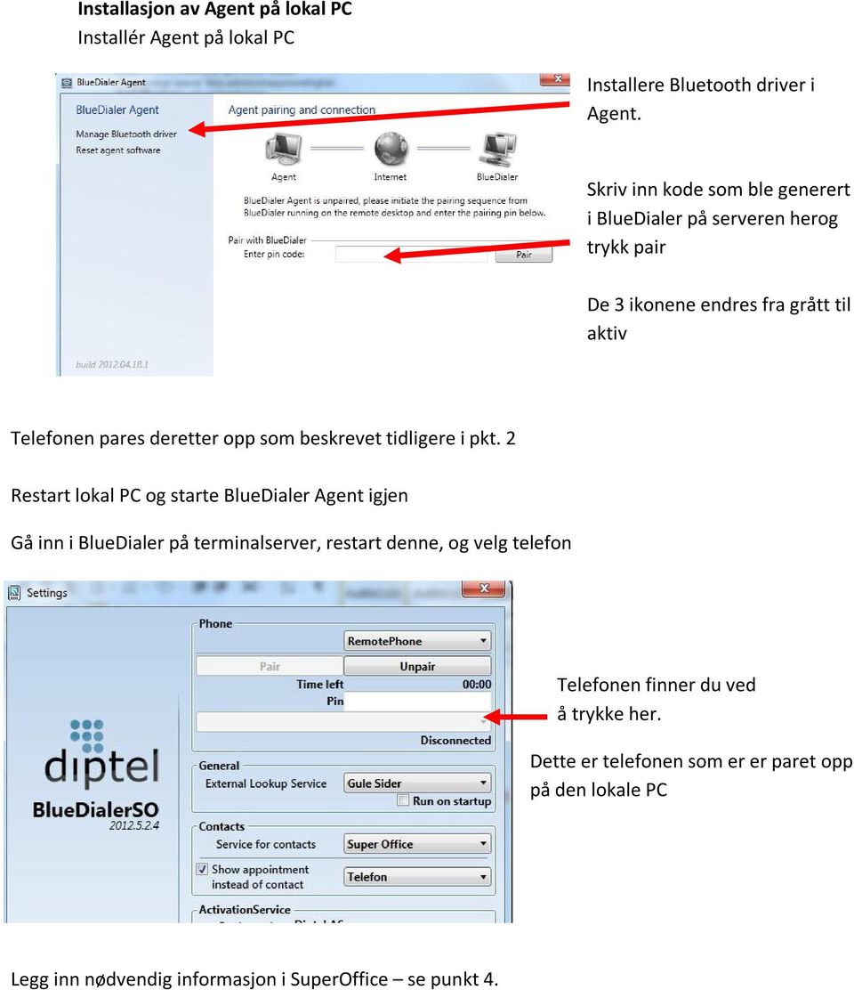 deretter opp som beskrevet tidligere i pkt.