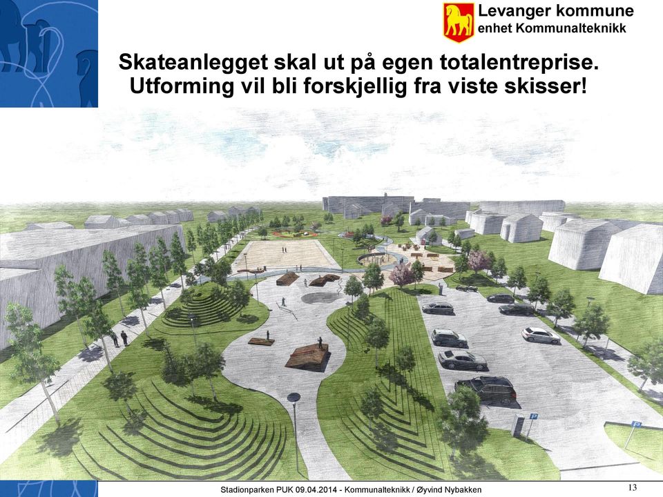 Utforming vil bli forskjellig fra viste