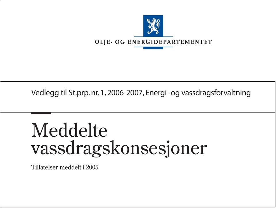 vassdragsforvaltning Meddelte