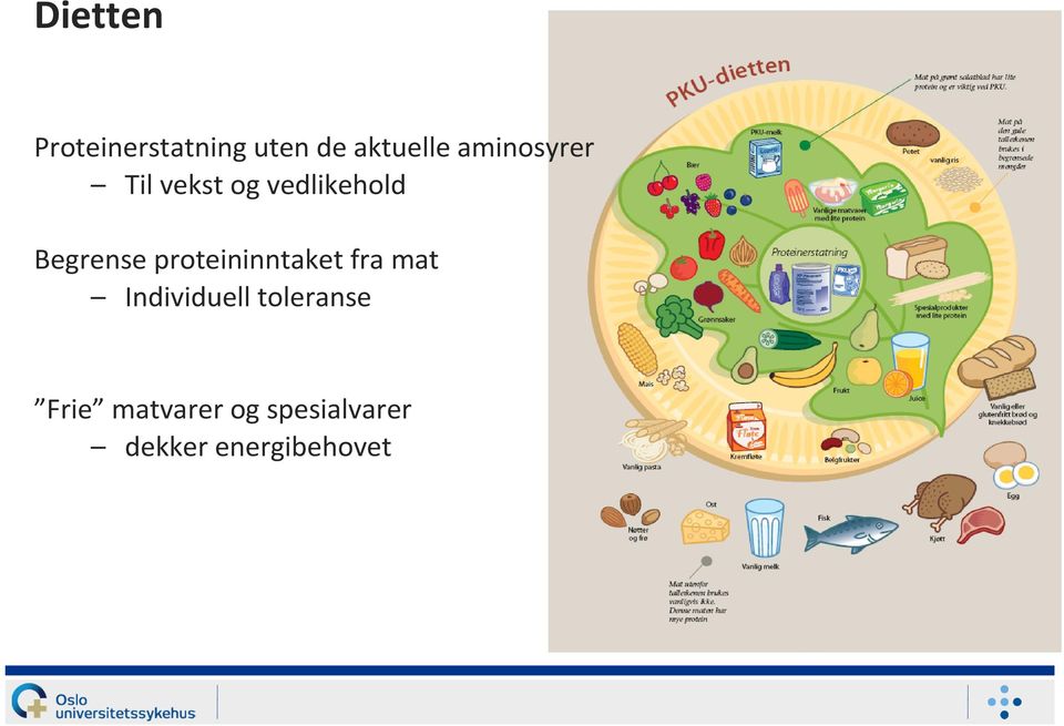 proteininntaket fra mat Individuell toleranse