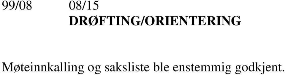 Møteinnkalling og