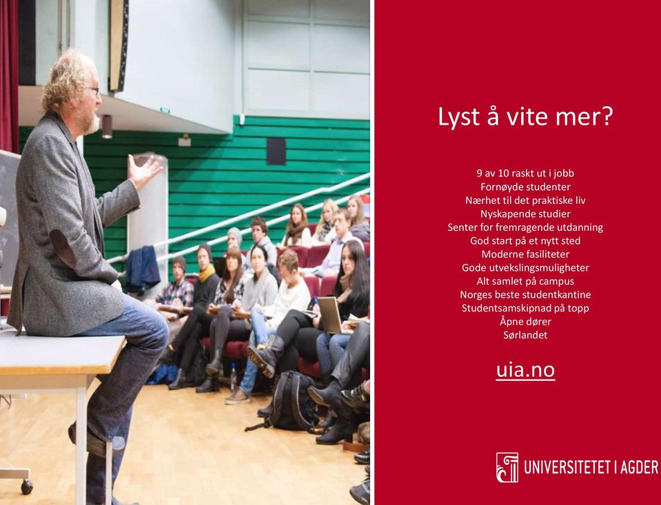 Nyskapende studier Senter for fremragende utdanning God start på et nytt sted