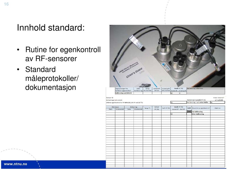 av RF-sensorer Standard