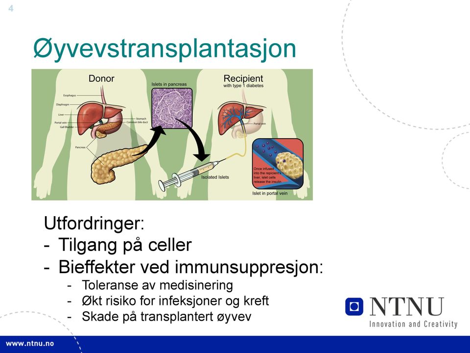 immunsuppresjon: - Toleranse av medisinering -