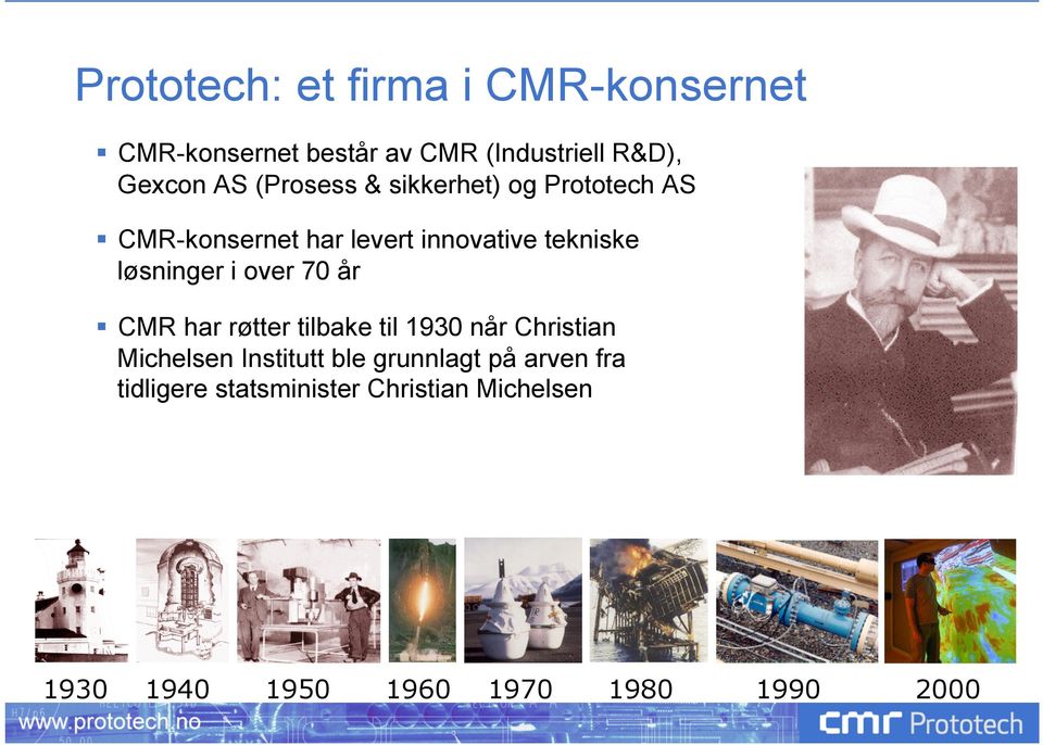 i over 70 år CMR har røtter tilbake til 1930 når Christian Michelsen Institutt ble grunnlagt