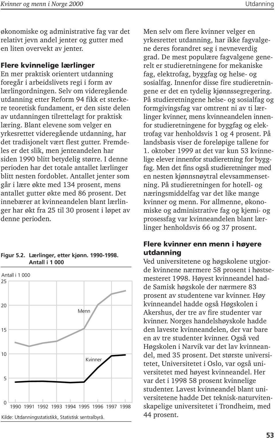 Selv om videregående utdanning etter Reform 94 fikk et sterkere teoretisk fundament, er den siste delen av utdanningen tilrettelagt for praktisk læring.