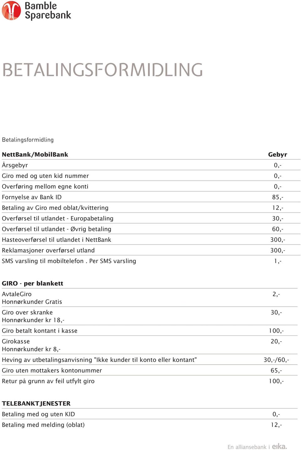 SMS varsling til mobiltelefon.