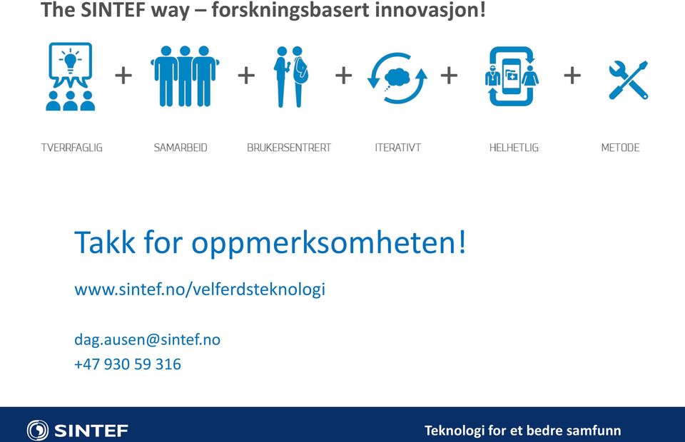 Takk for oppmerksomheten! www.