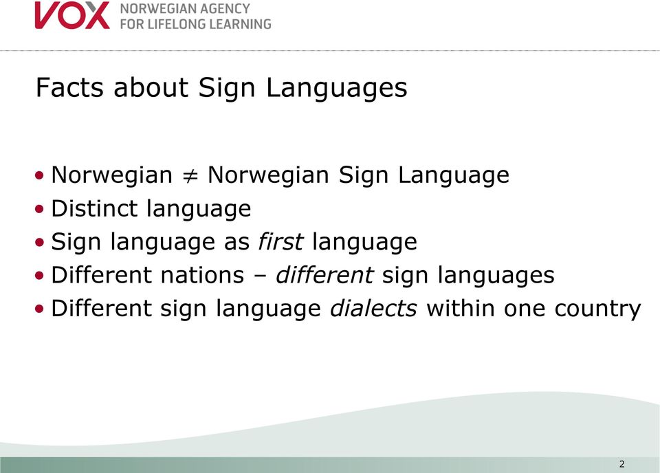 language Different nations different sign languages