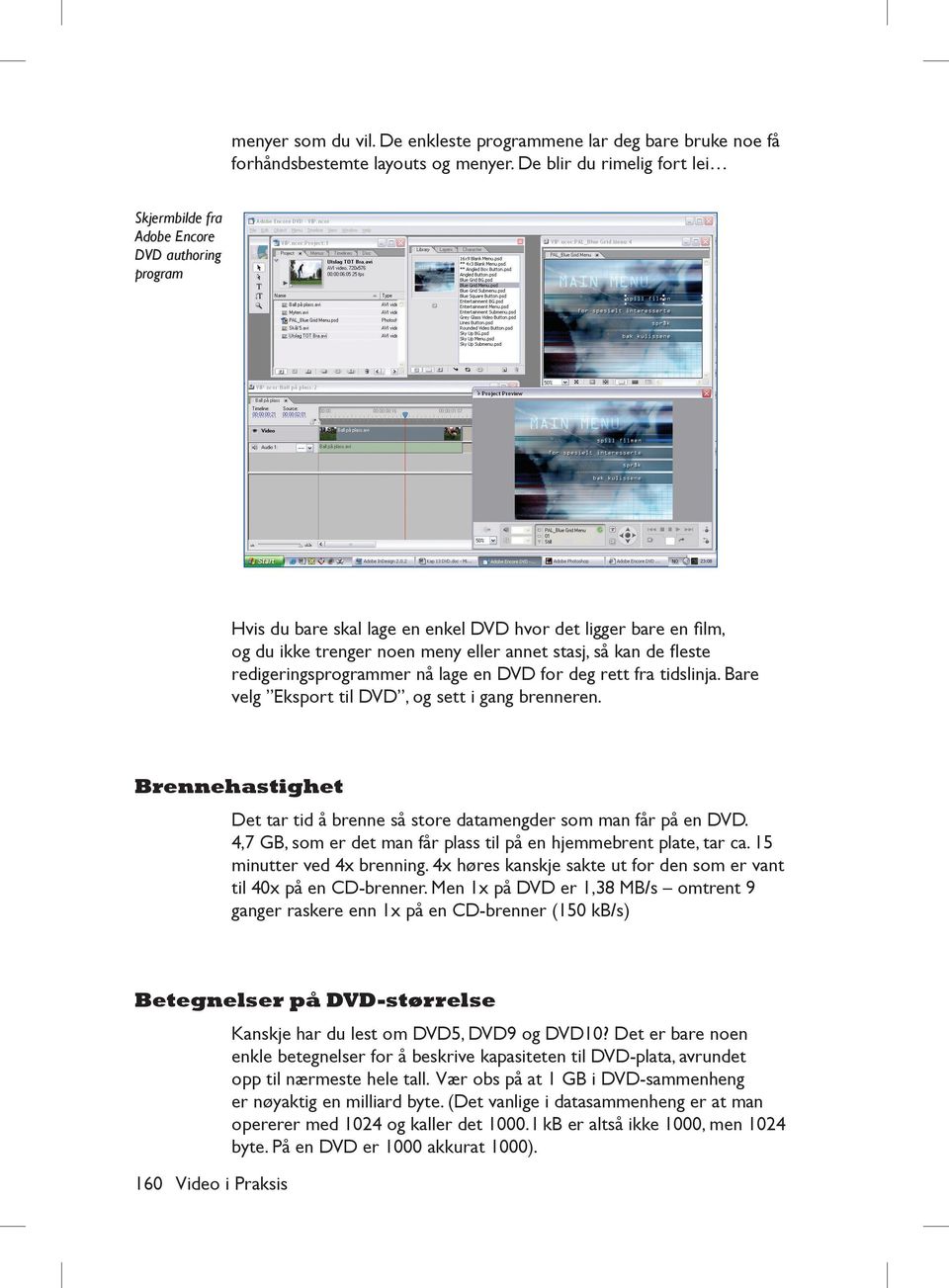 kan de fl este redigeringsprogrammer nå lage en DVD for deg rett fra tidslinja. Bare velg Eksport til DVD, og sett i gang brenneren.