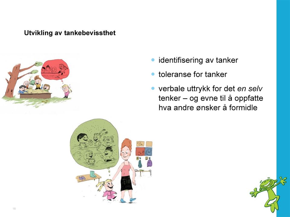 tanker verbale uttrykk for det en selv