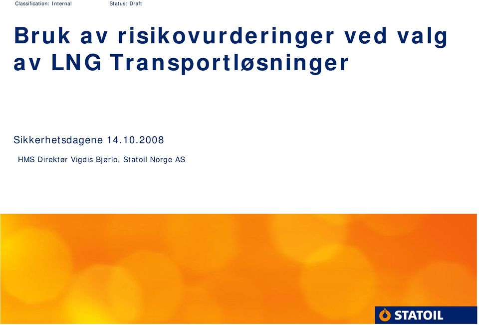 Transportløsninger Sikkerhetsdagene 14.10.