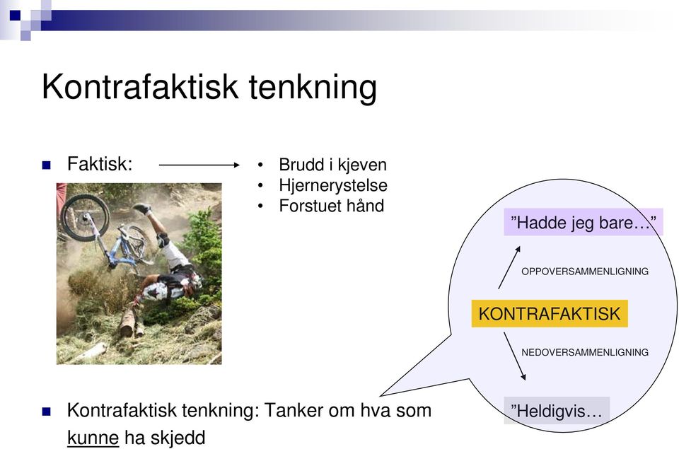 OPPOVERSAMMENLIGNING KONTRAFAKTISK