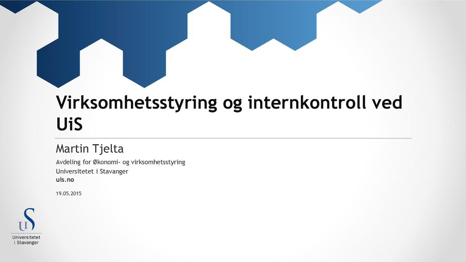 Økonomi- og virksomhetsstyring