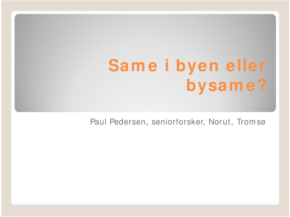 Paul Pedersen,