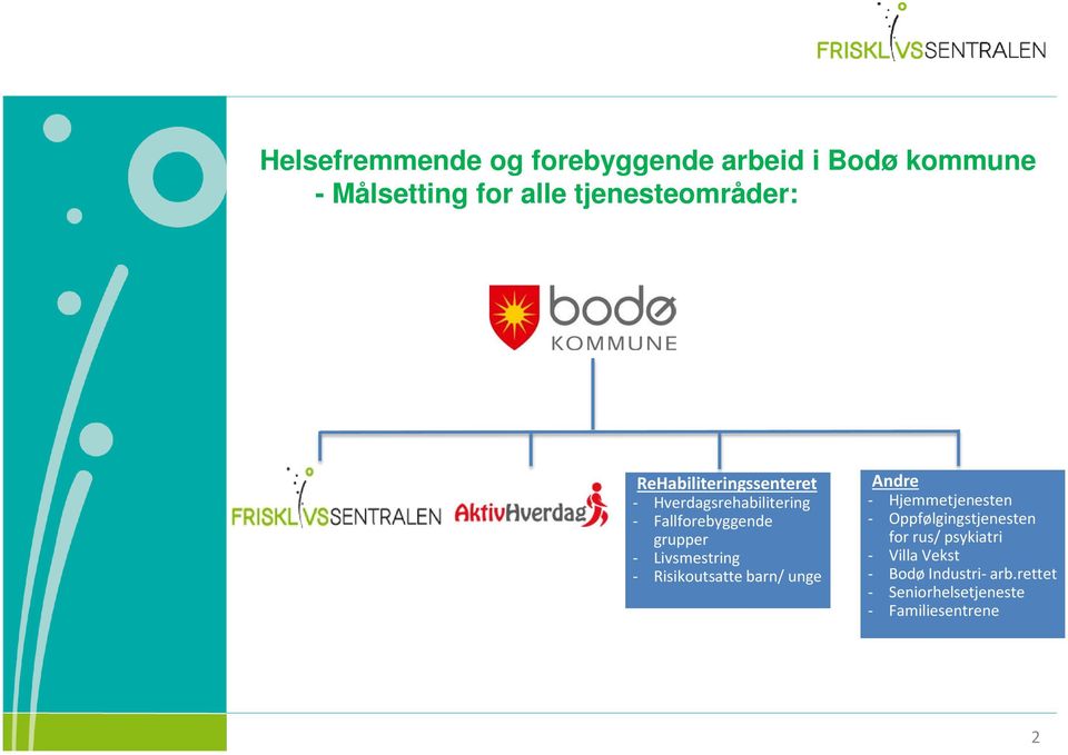 grupper - Livsmestring - Risikoutsatte barn/ unge Andre - Hjemmetjenesten -