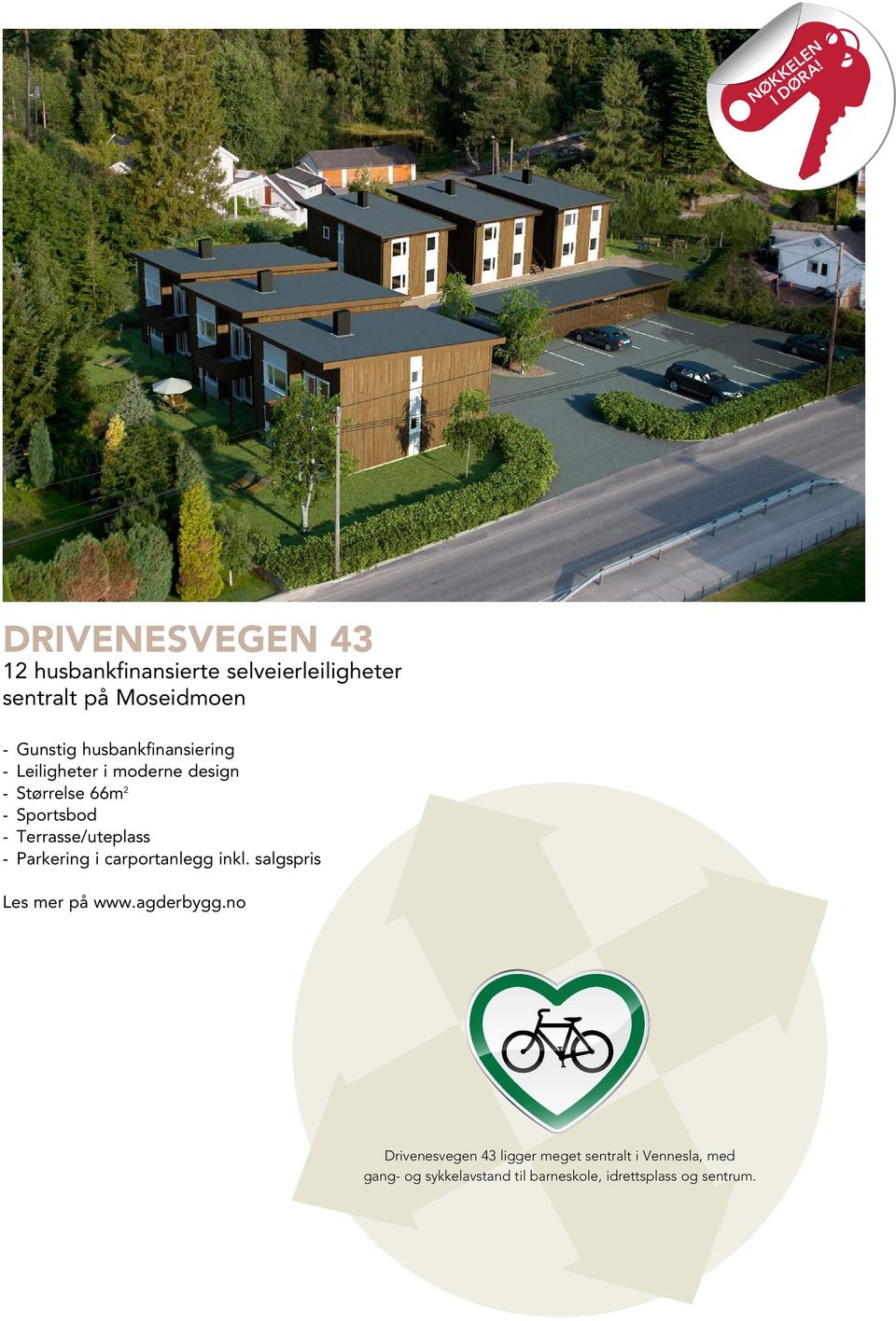husbankfinansiering - Leiligheter i moderne design - Størrelse 66m 2 - Sportsbod -
