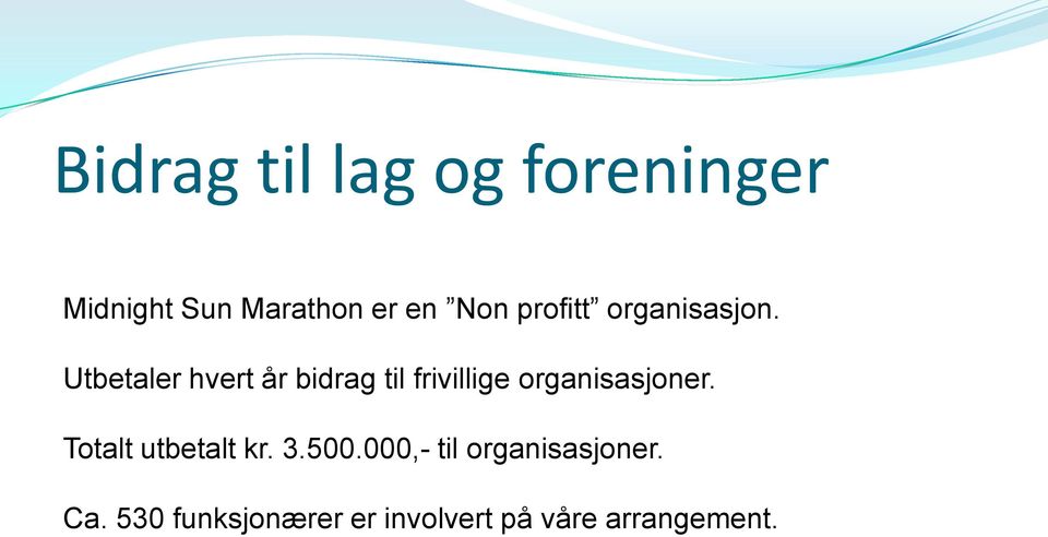 Utbetaler hvert år bidrag til frivillige organisasjoner.