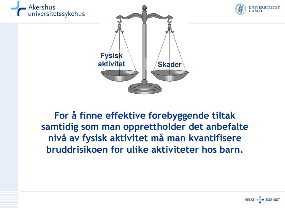 det anbefalte nivå av fysisk aktivitet må man