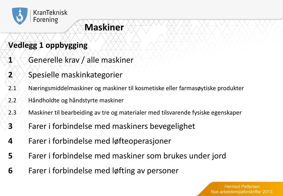 3 3 4 5 6 Håndholdte og håndstyrte maskiner Maskiner til bearbeiding av tre og materialer med tilsvarende fysiske