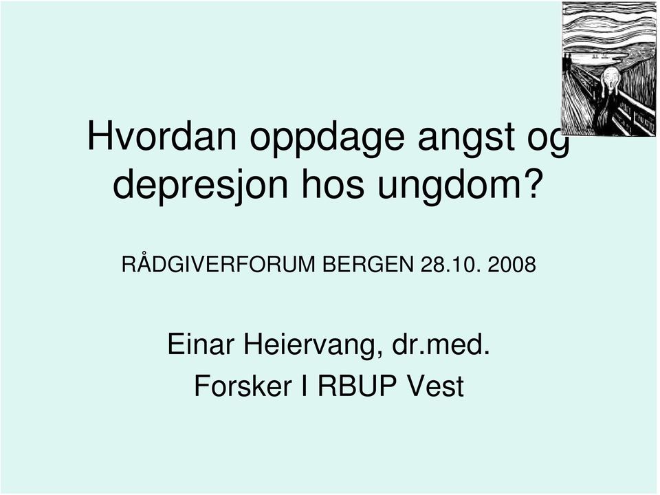 RÅDGIVERFORUM BERGEN 28.10.