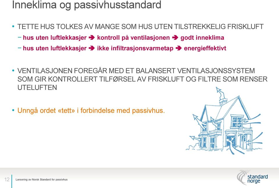 infiltrasjonsvarmetap energieffektivt VENTILASJONEN FOREGÅR MED ET BALANSERT VENTILASJONSSYSTEM SOM