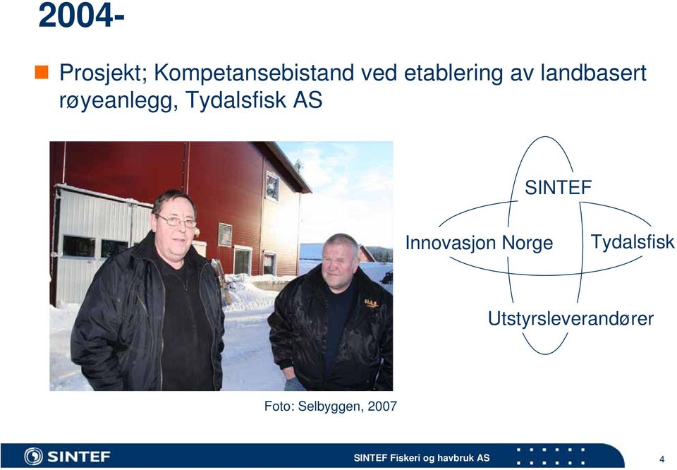 Tydalsfisk AS SINTEF Innovasjon Norge
