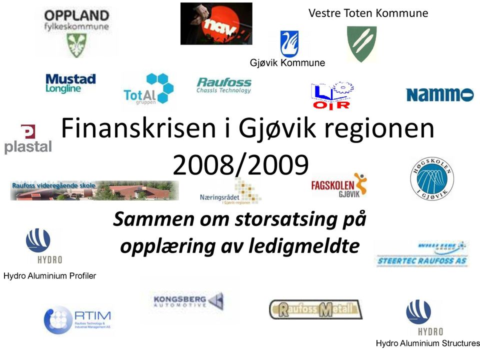 regionen 2008/2009 Sammen om storsatsing på