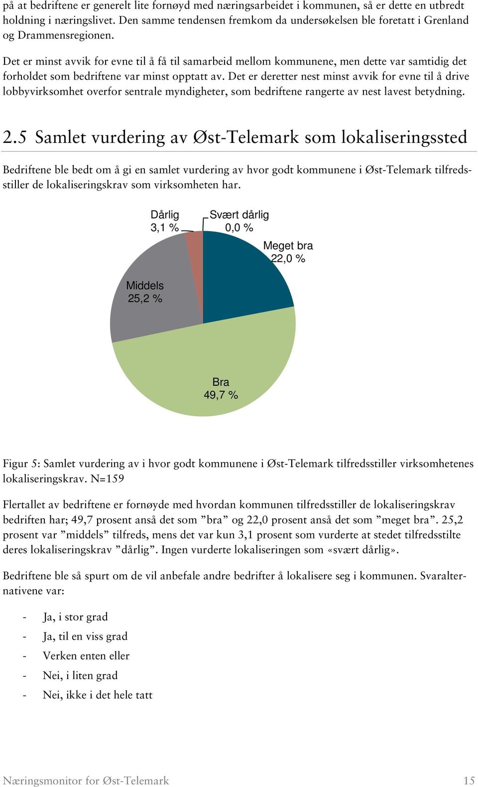 Det er minst avvik for evne til å få til samarbeid mellom kommunene, men dette var samtidig det forholdet som bedriftene var minst opptatt av.