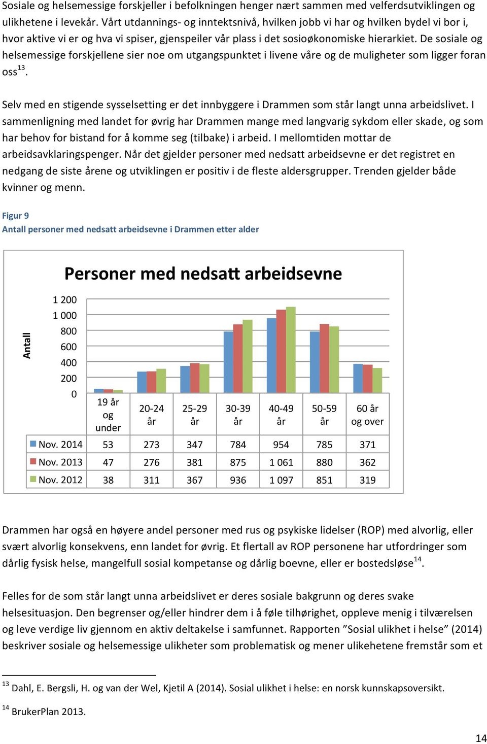 De sosiale og helsemessige forskjellene sier noe om utgangspunktet i livene våre og de muligheter som ligger foran oss 13.