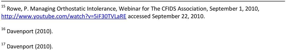 CFIDS Association, September 1, 2010, http://www.