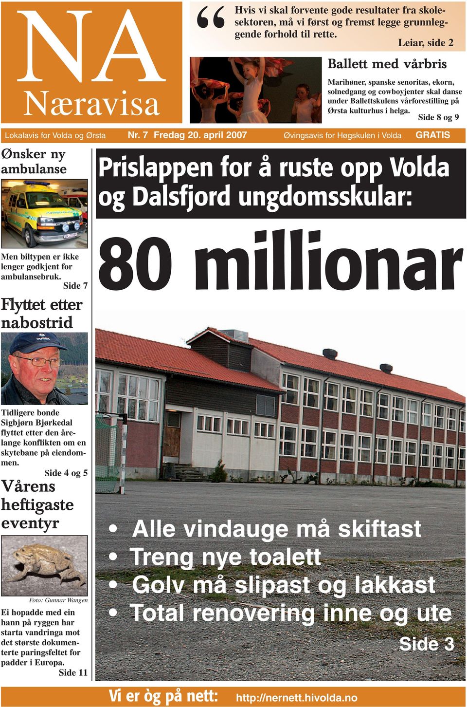 Side 8 og 9 Lokalavis for Volda og Ørsta Nr. 7 Fredag 20.