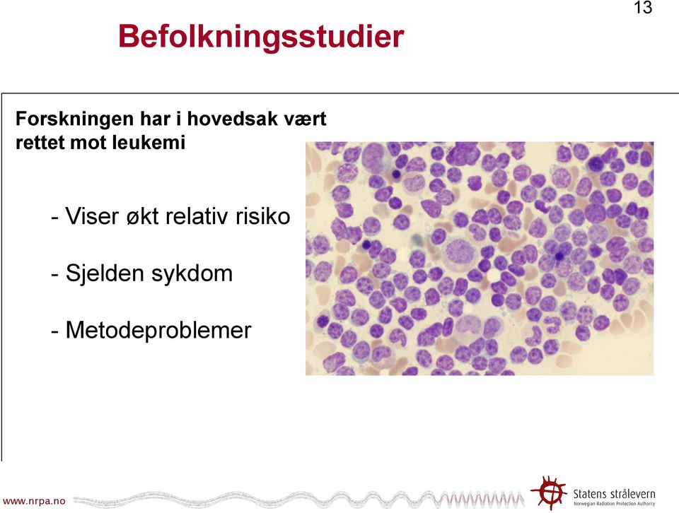 leukemi - Viser økt relativ