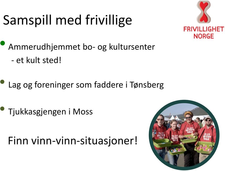 Lag og foreninger som faddere i Tønsberg