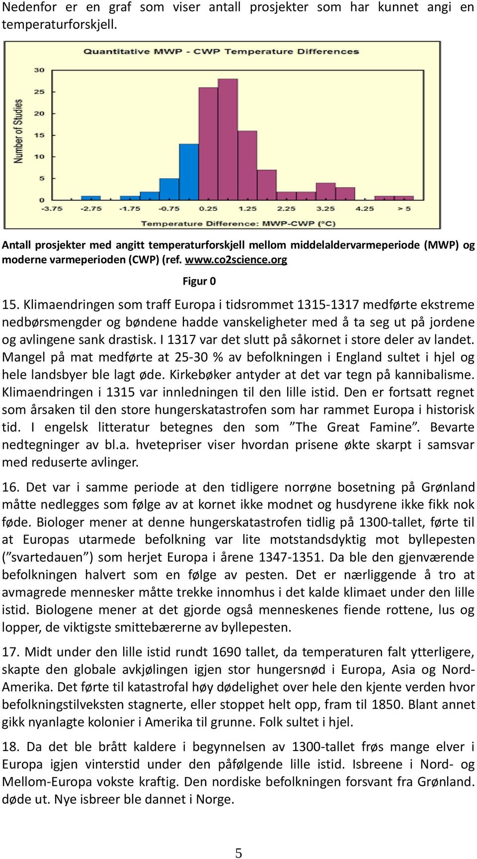 Klimaendringen som traff Europa i tidsrommet 1315-1317 medførte ekstreme nedbørsmengder og bøndene hadde vanskeligheter med å ta seg ut på jordene og avlingene sank drastisk.