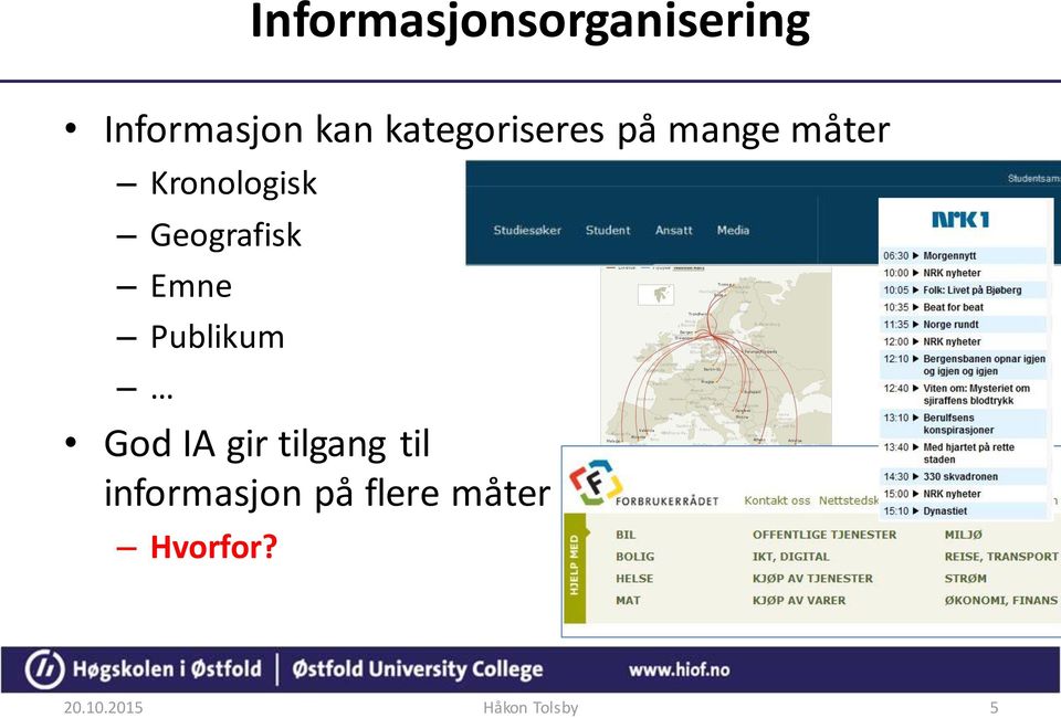 Geografisk Emne Publikum God IA gir tilgang til