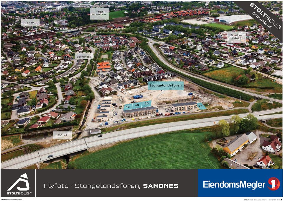 RV - 44 Flyfoto - sforen, SANDNES * Design: