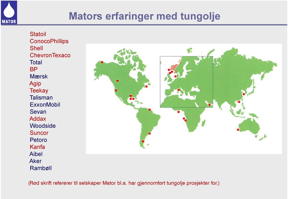 Aibel Aker Rambøll Mators erfaringer med tungolje (Rød skrift