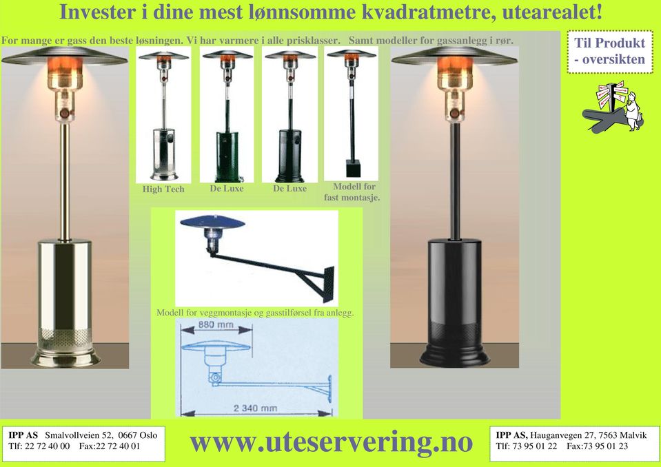 Samt modeller for gassanlegg i rør.