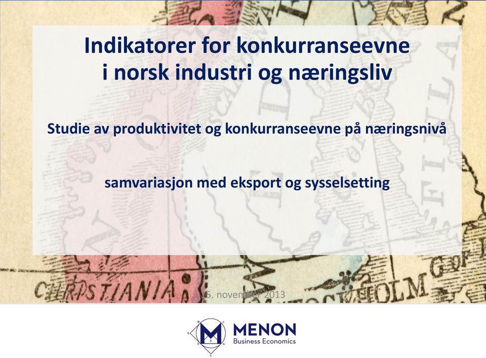 produktivitet og konkurranseevne på