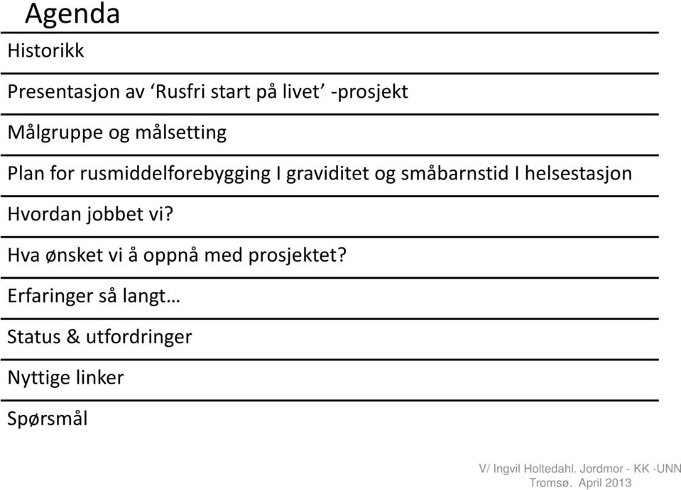 helsestasjon Hvordan jobbet vi? Hva ønsket vi å oppnå med prosjektet?