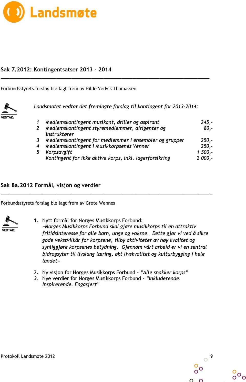 driller og aspirant 245,- 2 Medlemskontingent styremedlemmer, dirigenter og 80,- instruktører 3 Medlemskontingent for medlemmer i ensembler og grupper 250,- 4 Medlemskontingent i Musikkorpsenes