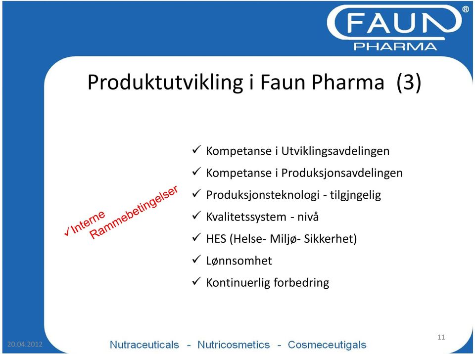 Produksjonsteknologi - tilgjngelig Kvalitetssystem - nivå