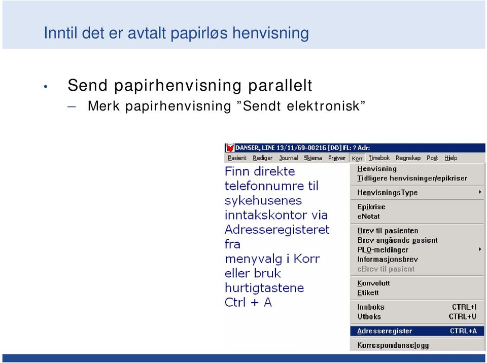 papirhenvisning parallelt