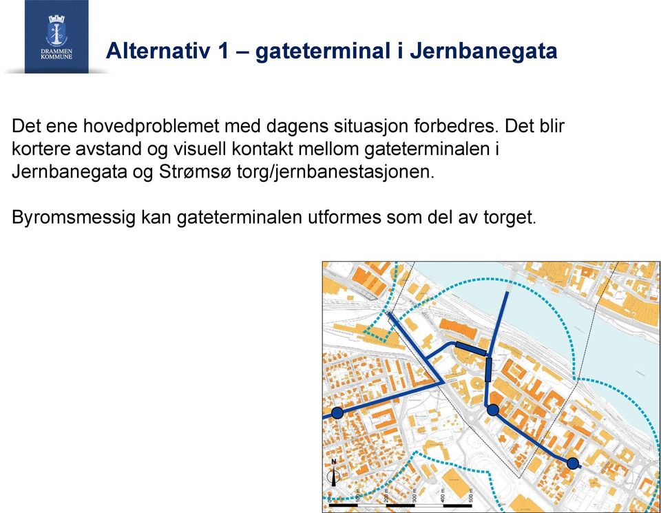 Det blir kortere avstand og visuell kontakt mellom gateterminalen i